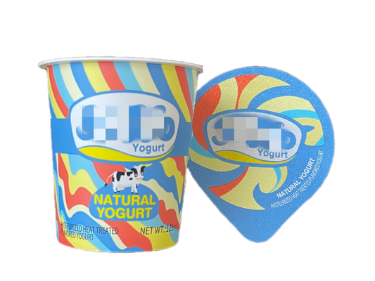 Plastic yoghurtbeker met aanpasbaar logo en capaciteit 125 ml