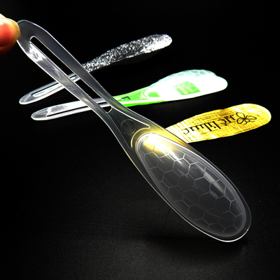 Biologisch afbreekbaar Honey Plastic Spoon 3g 130*27*12.7mm met de verbinding van de aluminiumfolie