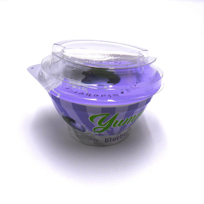 120ml plastic yoghurt verpakkende koppen met van de rang plastic koppen van het dekselsvoedsel de douane plastic koppen