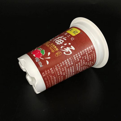 350ml om Plastic Yoghurtkop met Veelkleurige Deksels