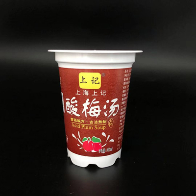 55mm de Kop350g Verzegelende Film van de Bodem Plastic Yoghurt 12 Oz-Roomijskoppen met Deksels