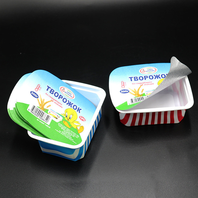 PE LDPE Deksel van de Yoghurtfolie 3.6in tot 4.7in OEM Gedrukt Logo Foil Heat Seal Lids