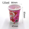 125ml yoghurtkoppen met de rang plastic koppen van het dekselsvoedsel voor desserts
