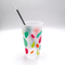 van de de Melkthee van 360ml 700ml de Plastic Koppen met de Koude Koppen van Logo Printed Milkshake Clear Frosted