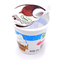Pasten de plastic koppen 100ml van de voedselrang plastic de drankkop van de yoghurtmelk met aluminiumfoliedeksel aan
